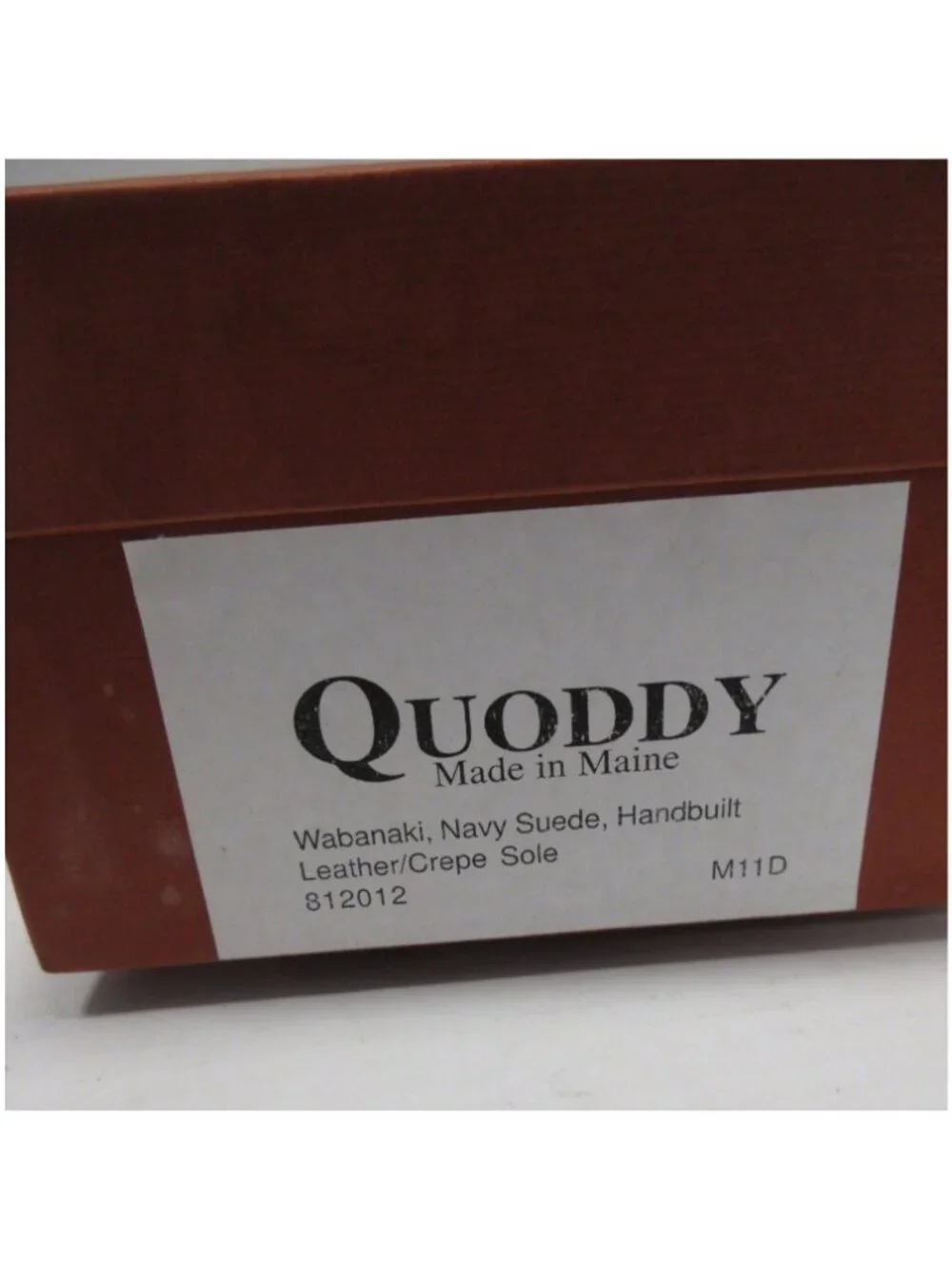Quoddy Boots 11 D Navy Wabanaki Suede Handbuilt Leather Crepe Sole NEW